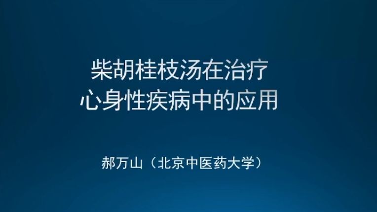 柴胡桂枝汤在治疗心身疾病中的应用哔哩哔哩bilibili