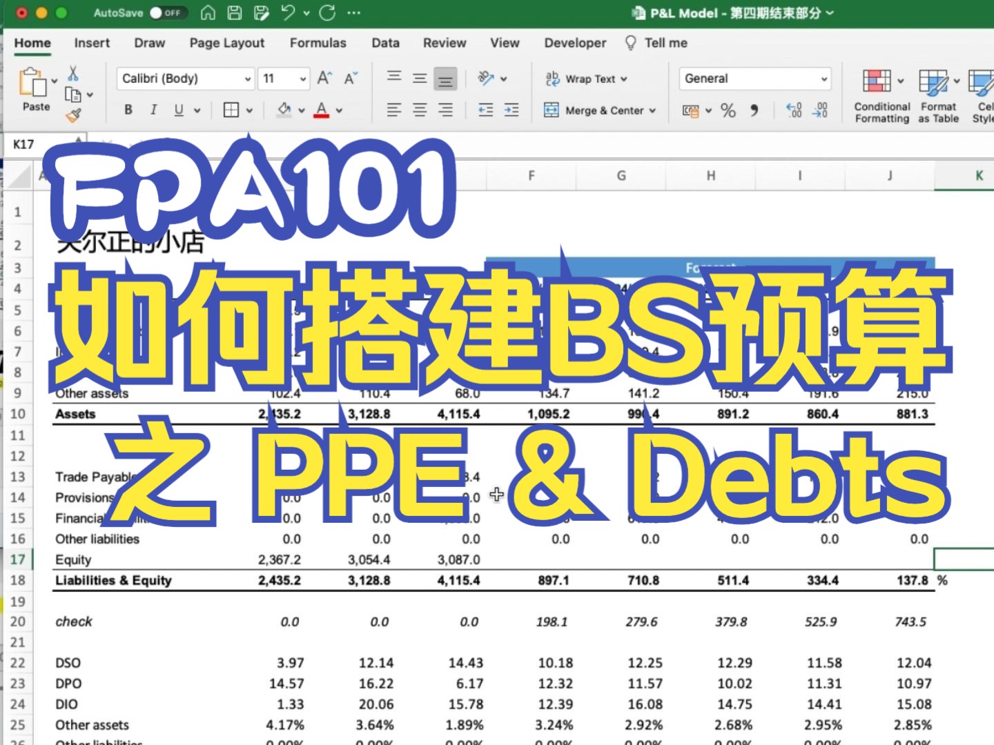 FPA 101|外企搭建三大表05 PPE&Debts的预算哔哩哔哩bilibili