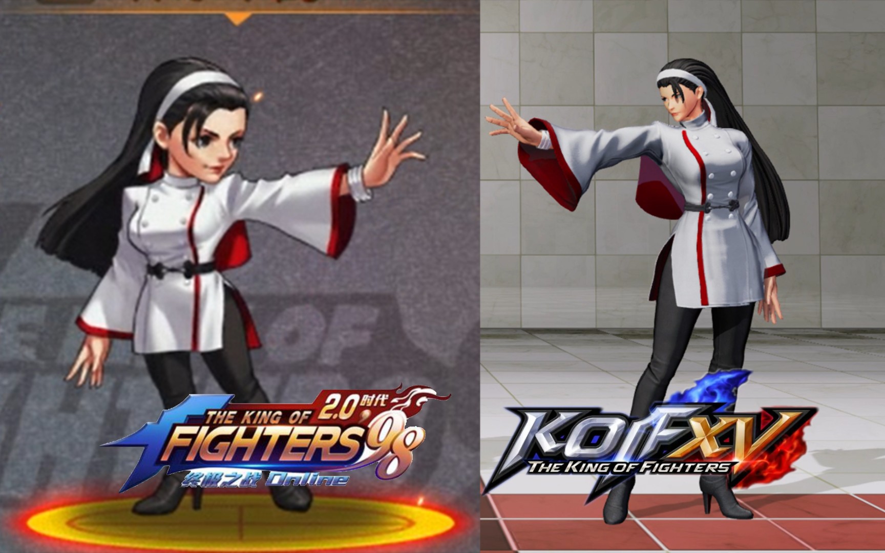 【神乐千鹤xv】拳皇98ol原作对比