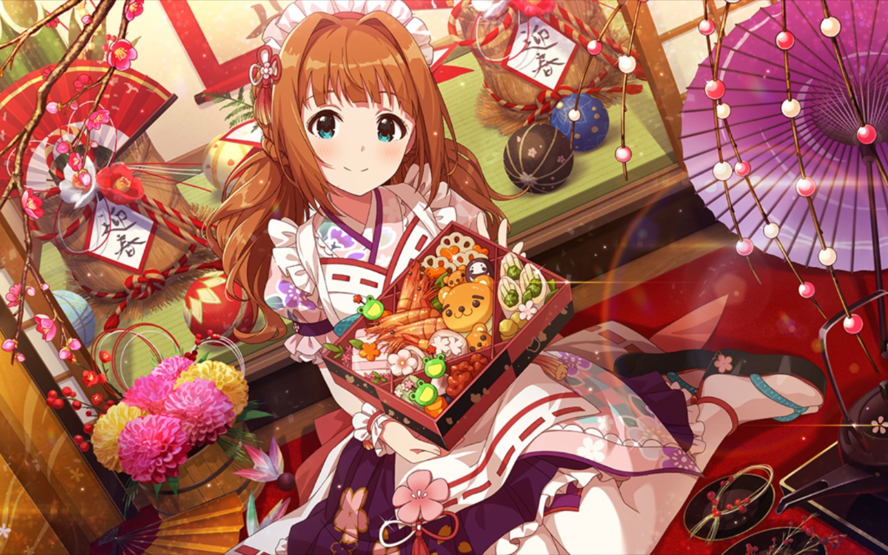 弥生 新年服装展示(发型放下了太美了_哔哩哔哩bilibili_偶像大师