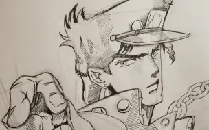 Скачать видео: 【JOJO】随便画一个承太郎