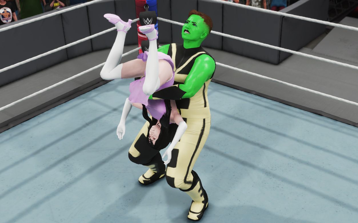 白丝少女队激战恶魔妖女队 女子摔角