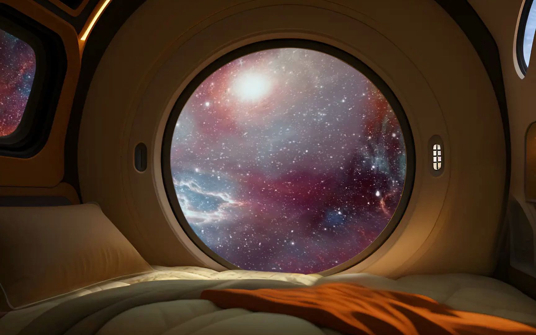 在无垠的太空旅行,舒适飞船睡眠仓环境音,适合放松入睡-一点三十二分