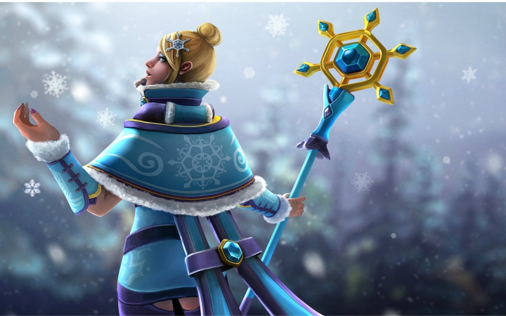 dota2创意工坊——冰女"雪花胸针"套