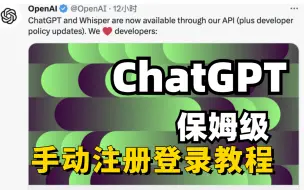 Download Video: 2023最强攻略【ChatGPT国内如何使用】如何自己动手注册并登录ChatGPT、GPT的特点及其发展史，太强了！！！