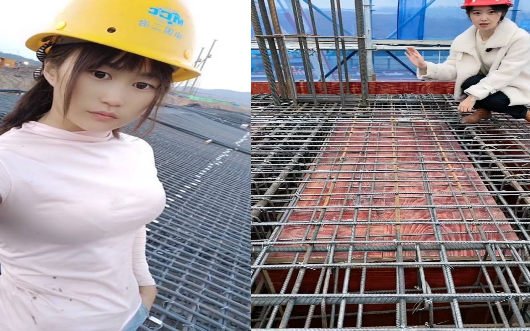 全网最美女钢筋工,第一名不输明星.工地国宝级._哔哩哔哩_bilibili