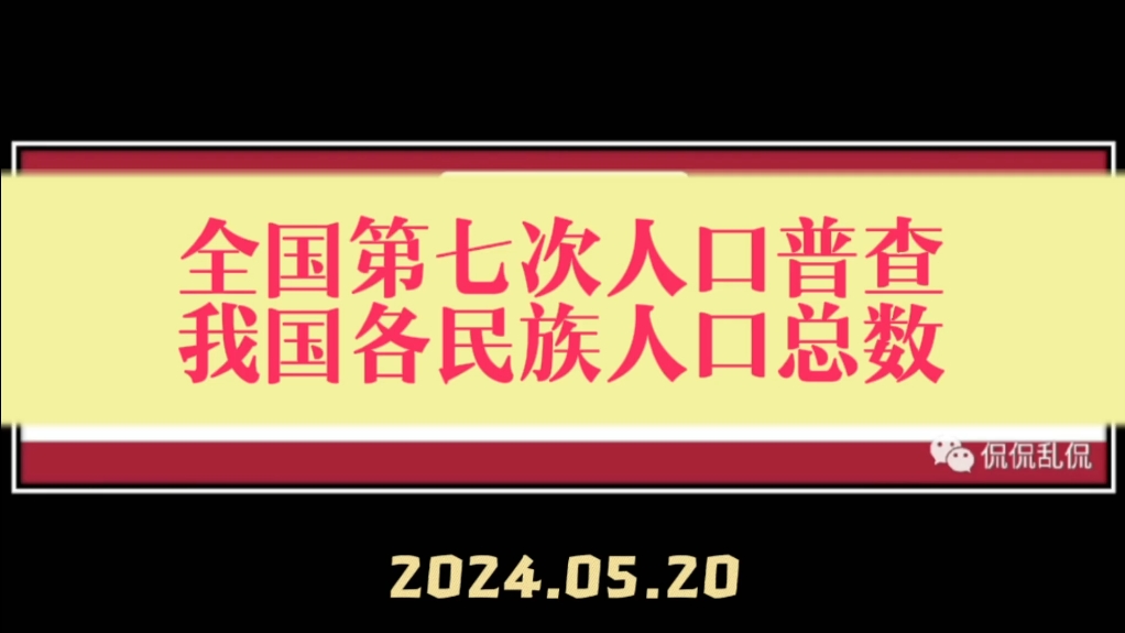 我国各民族的人口总数(全国第七次人口普查)哔哩哔哩bilibili