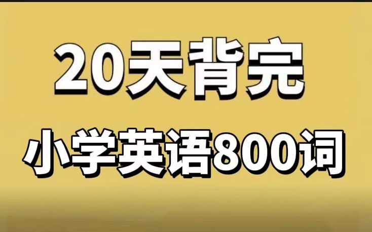 全118课【小学英语必备单词】20天背完小学英语单词800,快速记单词,小学英语必背800英语词汇哔哩哔哩bilibili