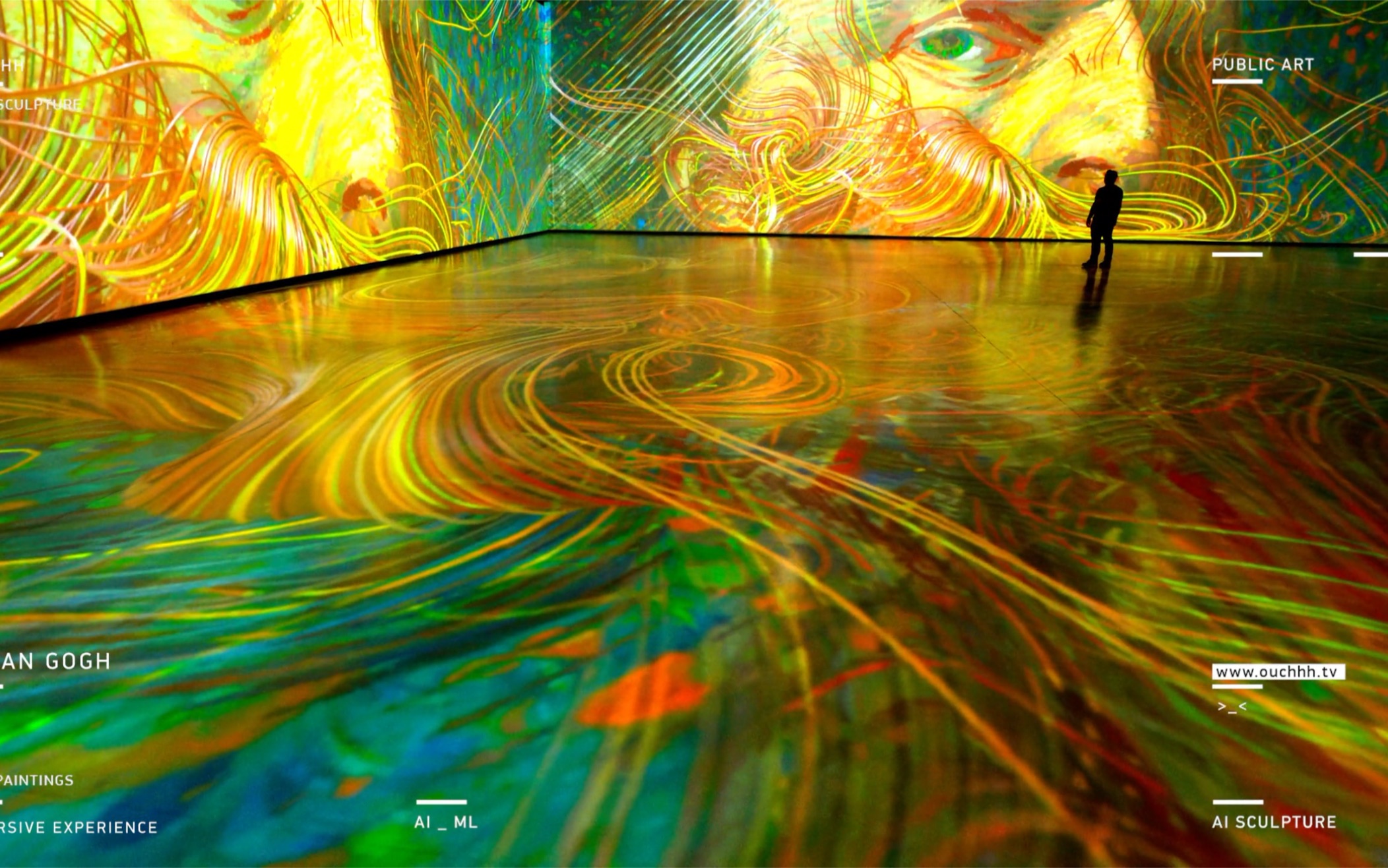 【分享】ai梵高沉浸式投影展览 - ai van gogh datapainting