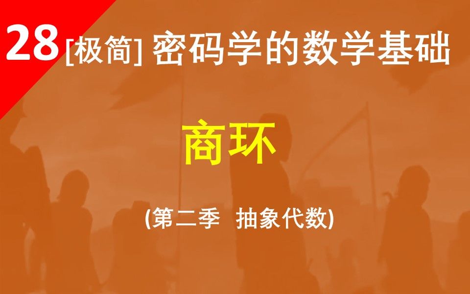 【商环】用双边理想构造的一种环,里面的元素都是一些陪集(可参考:正规子群和商群)哔哩哔哩bilibili