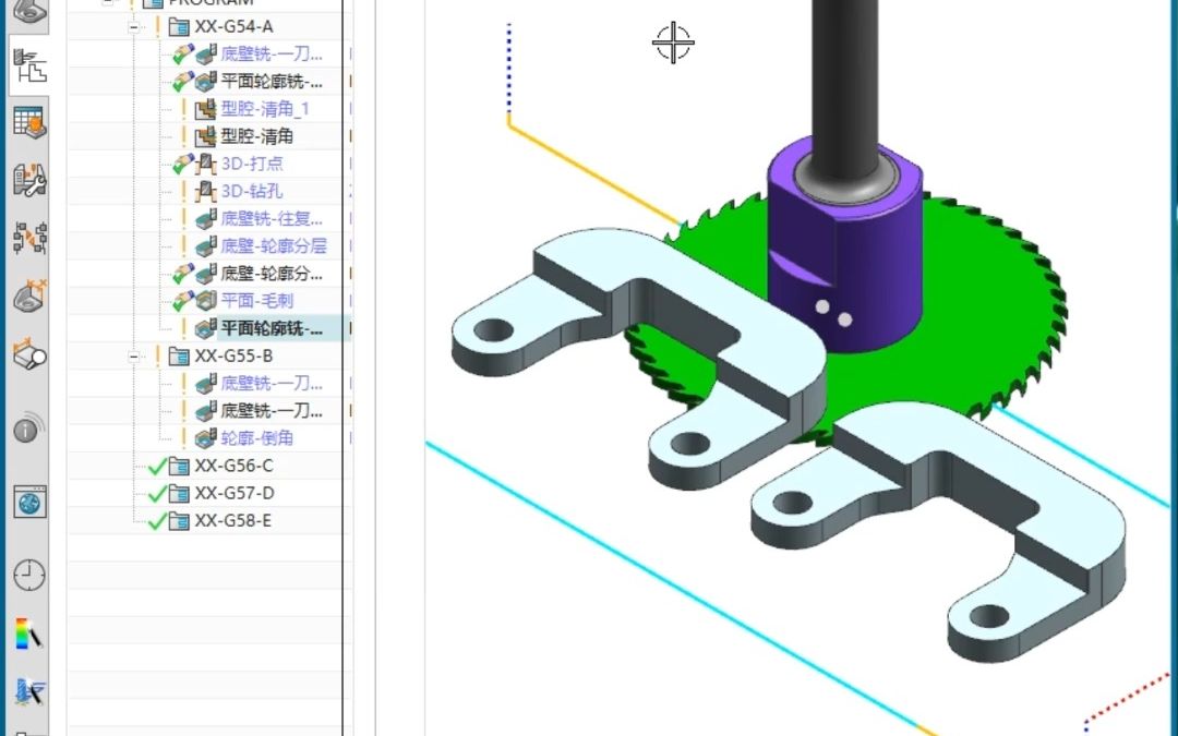 UG锯片对半切断刀路哔哩哔哩bilibili