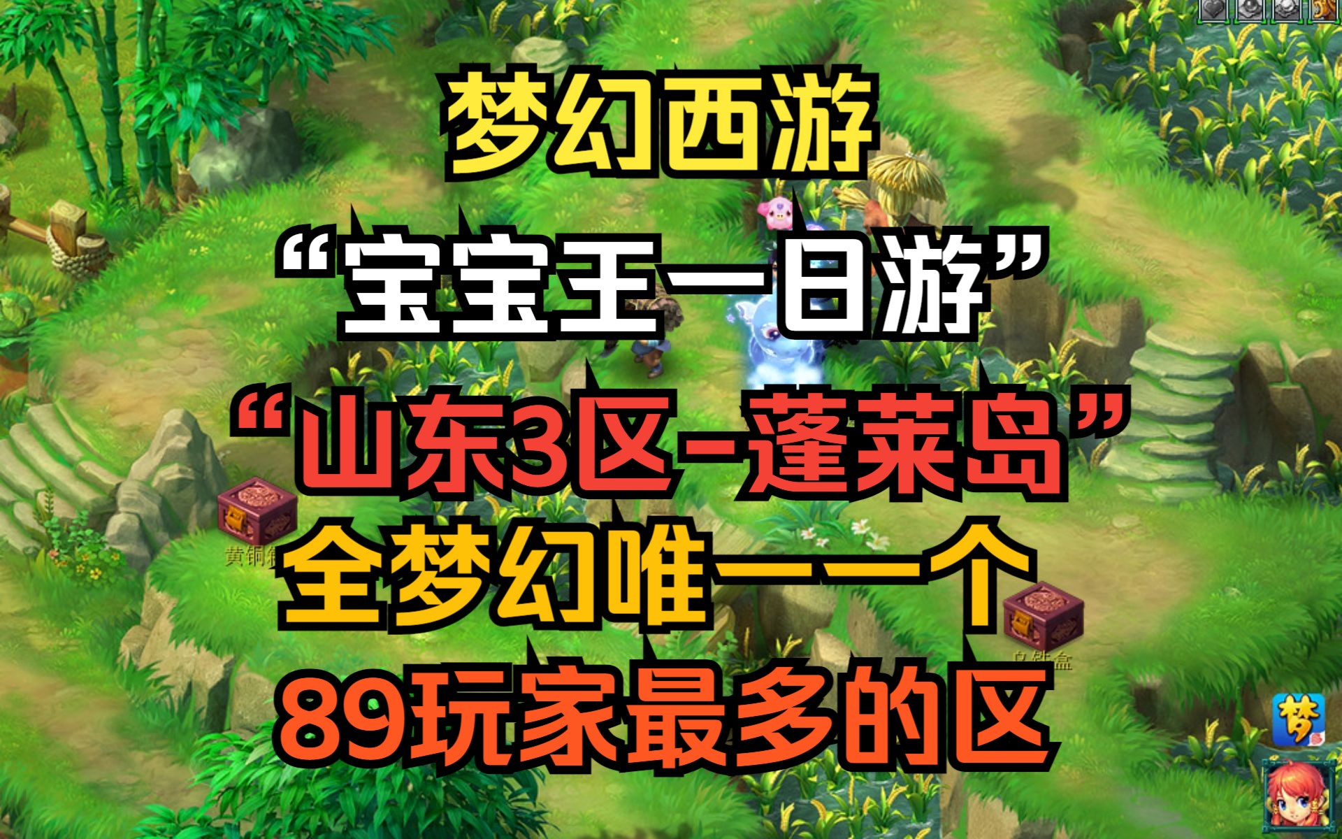 全梦幻唯一一个89玩家最多的服务器,山东3区-蓬莱岛