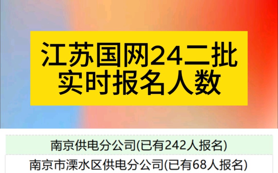 2024江苏国网二批实时报名人数哔哩哔哩bilibili