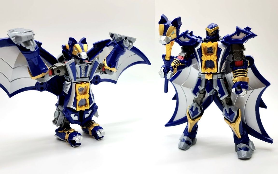 钶龙战记变形玩具,机甲蝙蝠变出机器人形态!