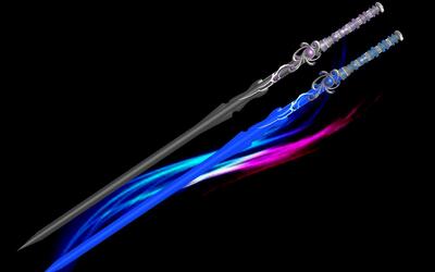 流云剑3d水杉建造视频武器ps贴图拆解