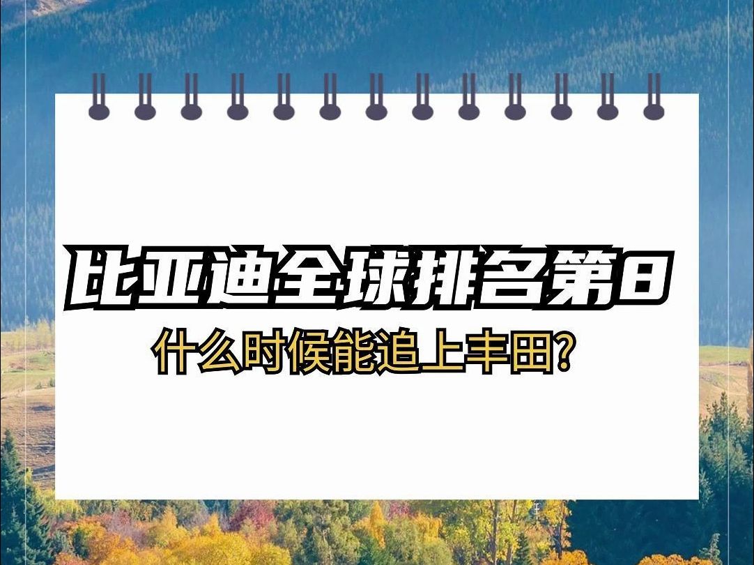 2024上半年全球汽车销量品牌排名!比亚迪第八!哔哩哔哩bilibili