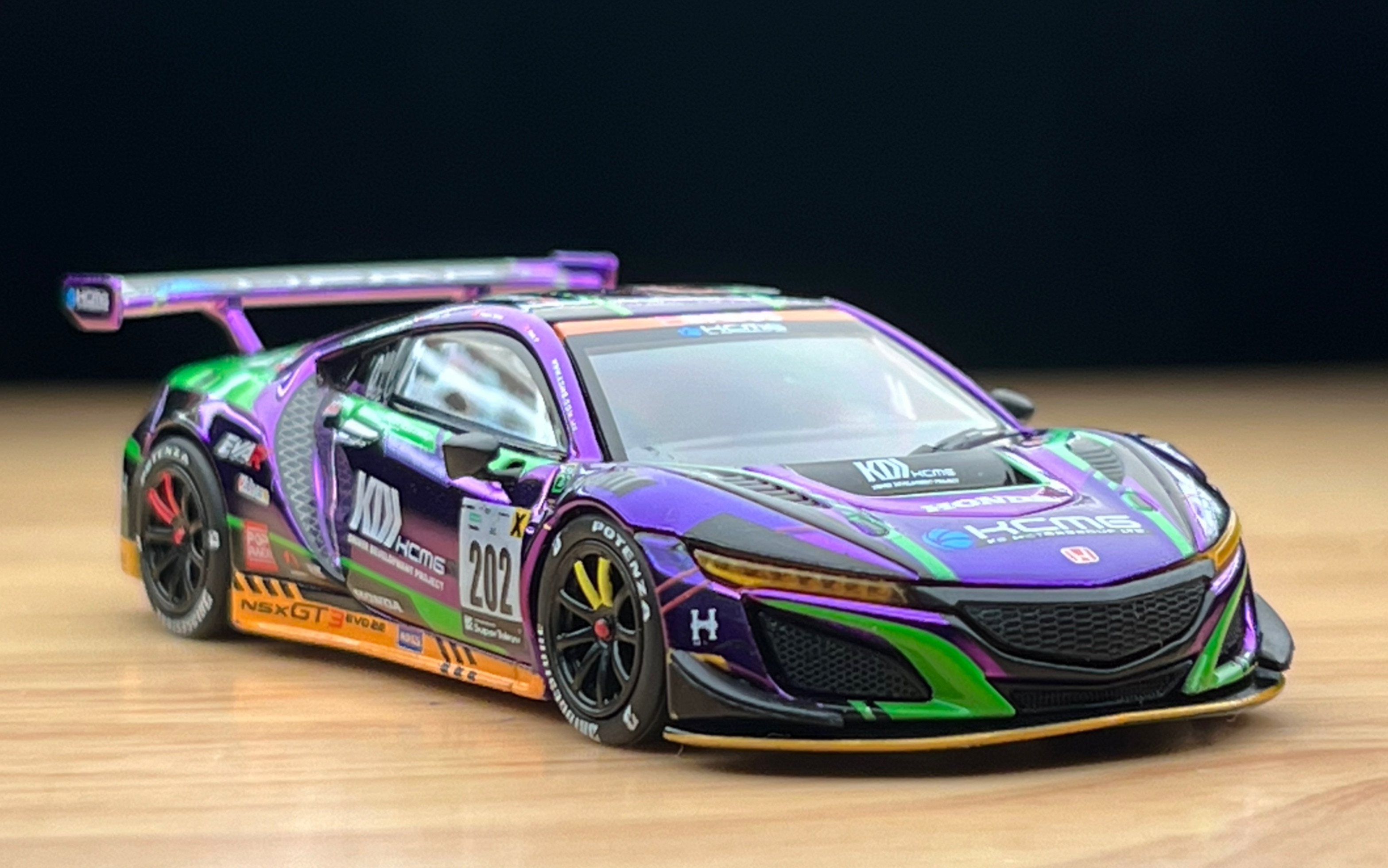 拓意x pop race 1/64 本田nsx gt3 初号机涂装——真心不错