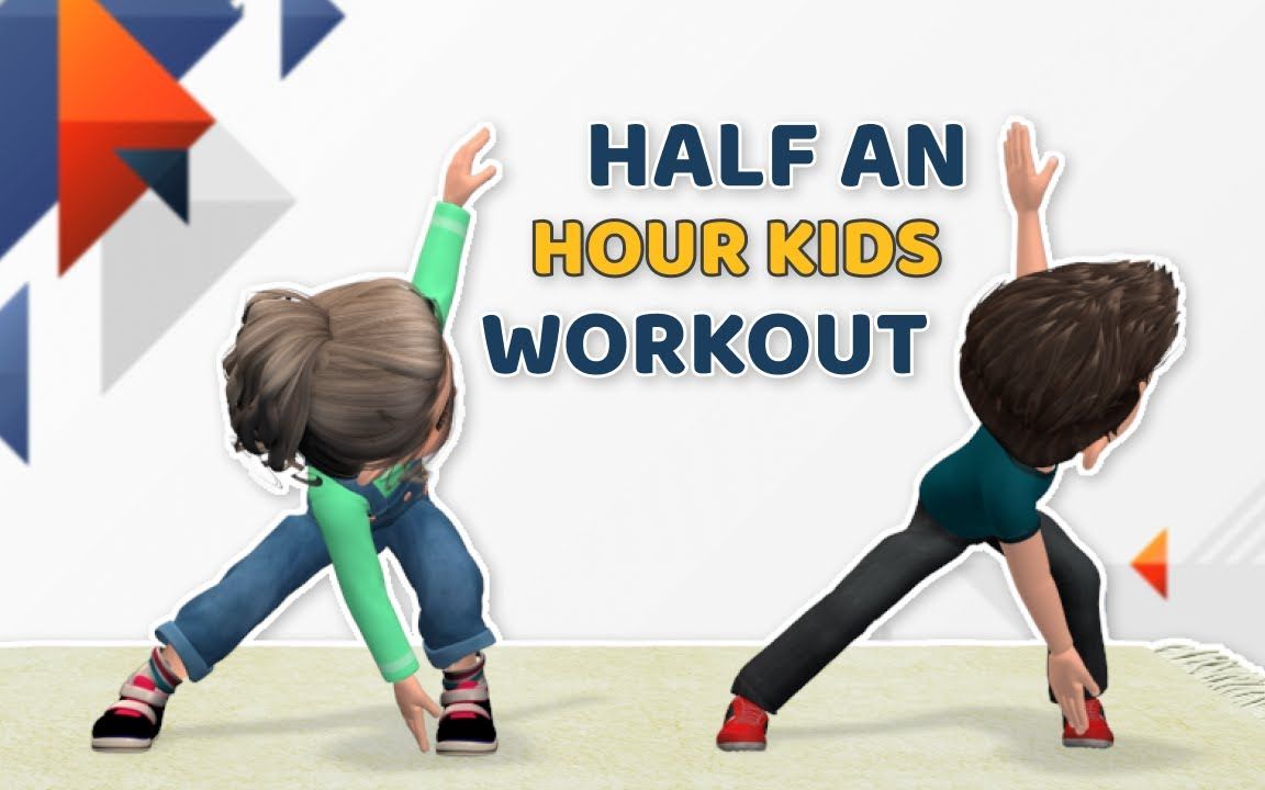 [图]【YouTube Little Sports搬运】HALF AN HOUR FULL BODY WORKOUT - KIDS EXERCISE