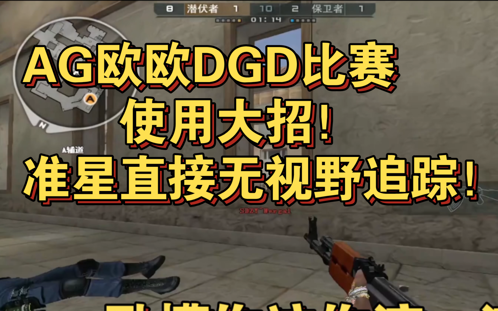 AG欧欧DGD比赛使用大招!准星直接无视野追踪!哔哩哔哩bilibili