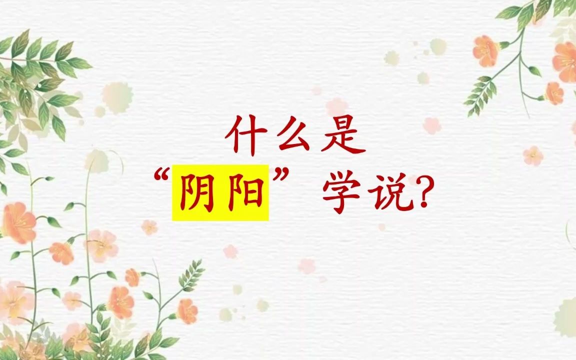 什么是”阴阳“学说?哔哩哔哩bilibili