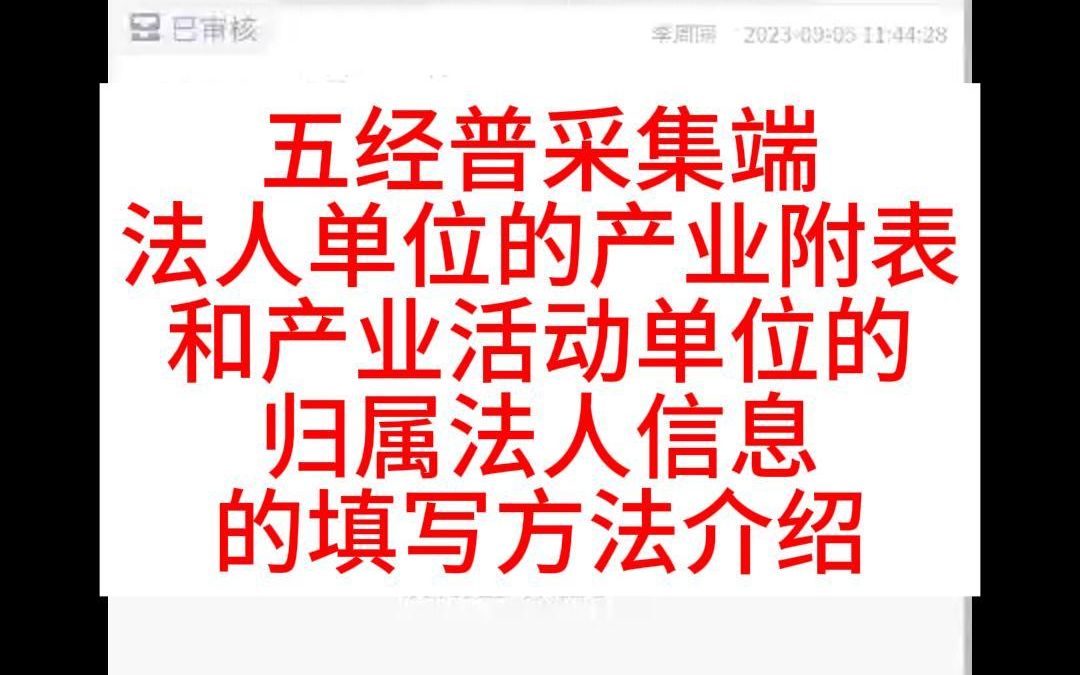 五经普采集端法人单位的产业附表和产业活动单位的归属法人信息填写方法哔哩哔哩bilibili