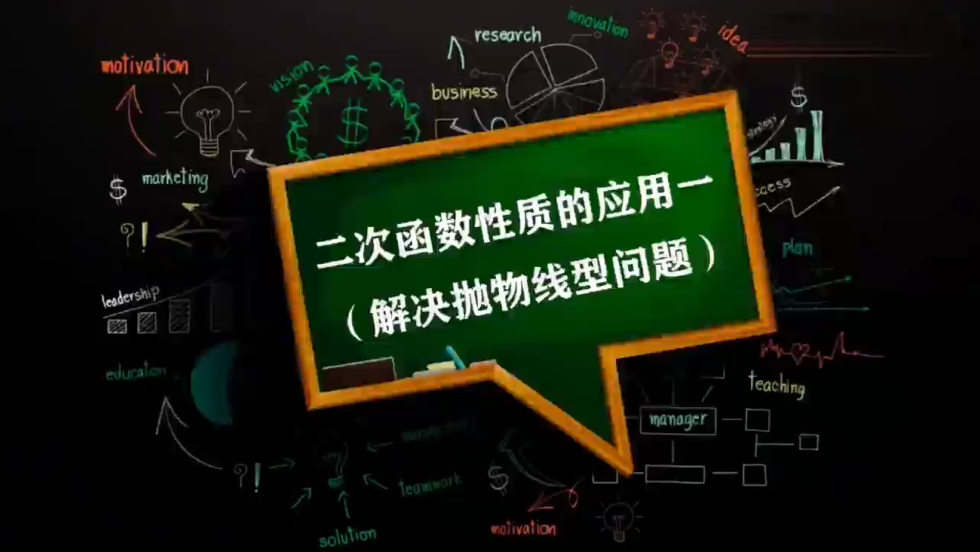 [图]初中数学微课- 二次函数性质解决抛物线型问题