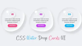 CSS水滴卡片与悬停特效