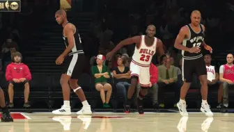 NBA2K21&99圣安东尼奥马刺队VS96芝加哥公牛队&马刺双塔VS铁三角