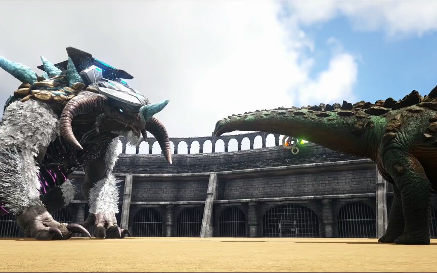 1080p60寒冰泰坦vs泰坦巨龙方舟灭绝