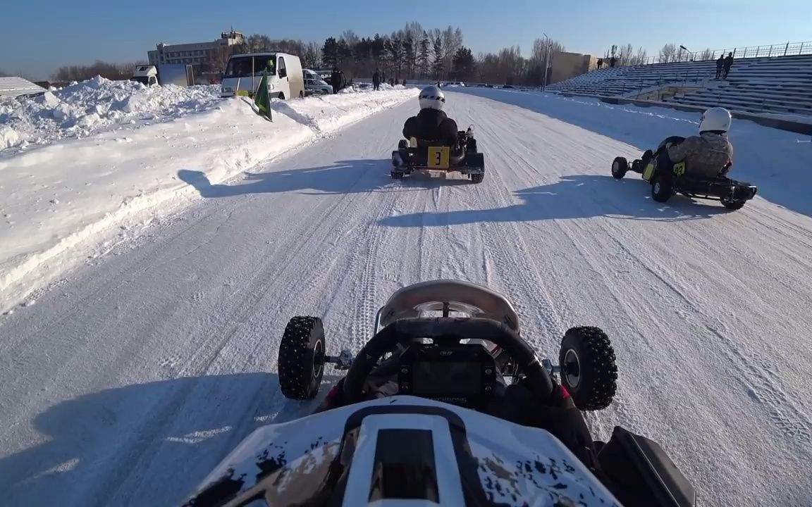 2021冬季卡丁车雪地下山赛,真刺激啊