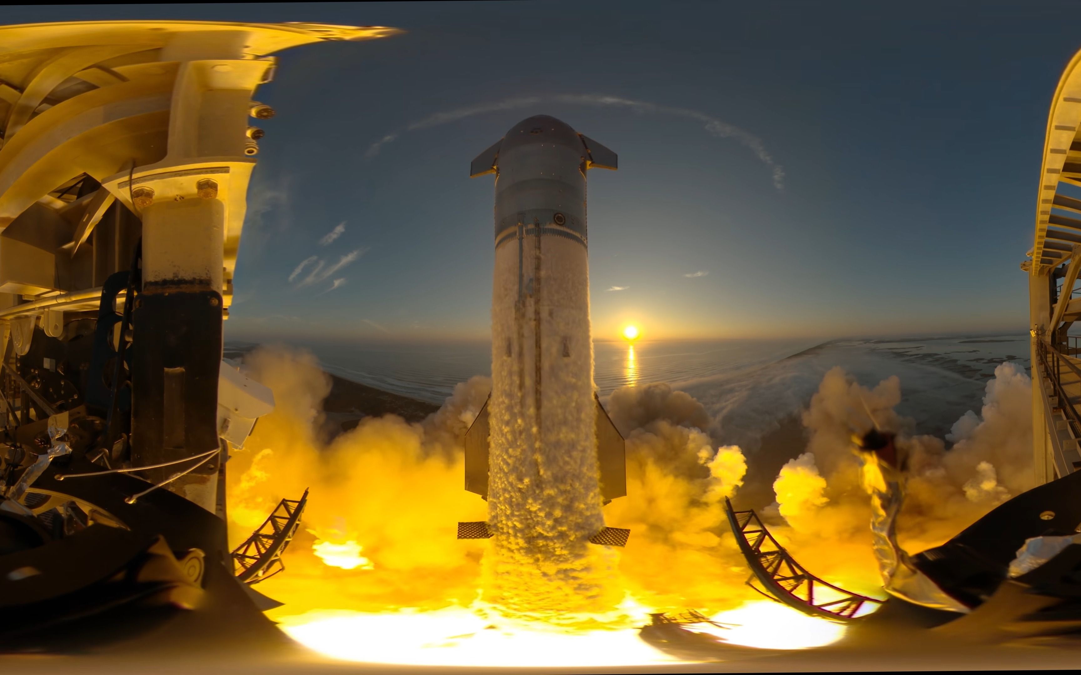 360全景观看星际飞船升空