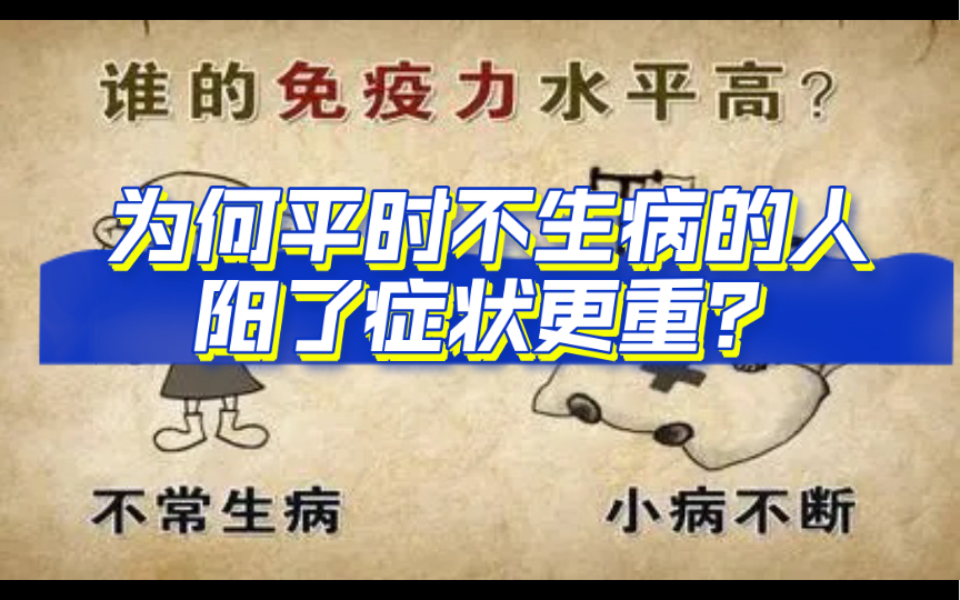 [图]为何平时不生病的人阳了症状反而更重？