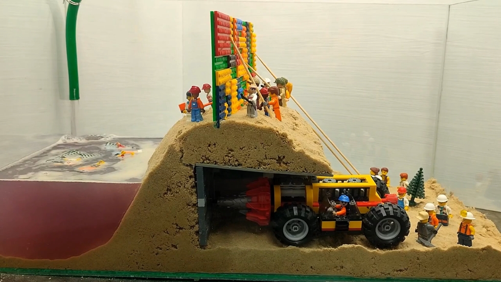 乐高大坝决口实验89 #玩具 #乐高 #潮玩