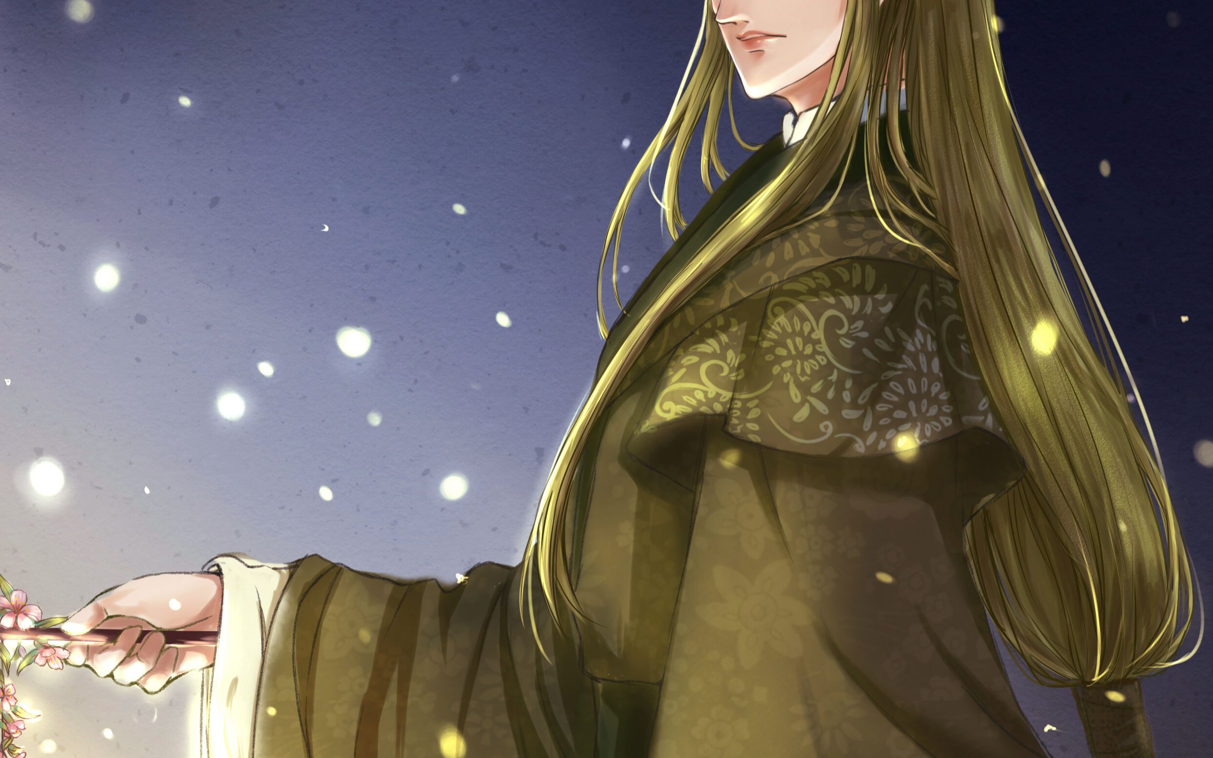 sai板绘过程|一个明媚的默苍离|清明节给自己发糖