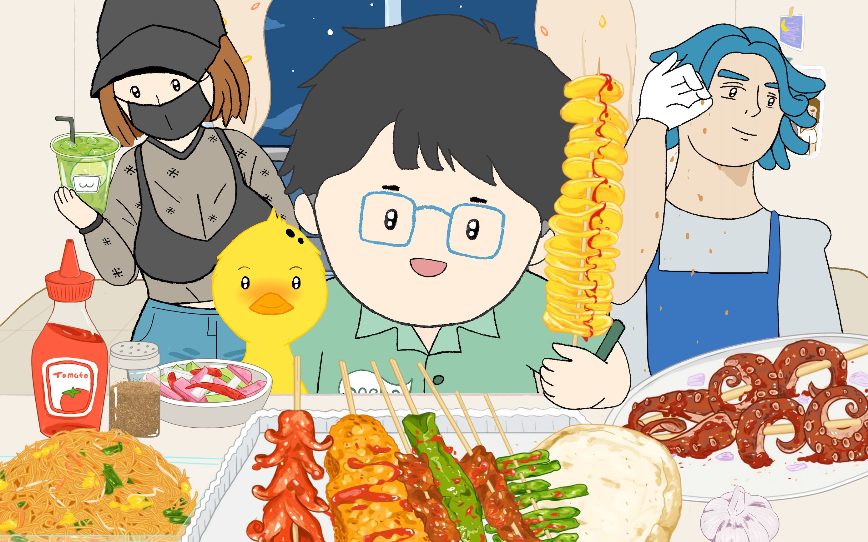 路边摊的一波小夜宵