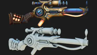 【MAYA教程】用MAYA还原LOL凯特琳狙击枪！全网最细卡通武器建模教程丨附源文件