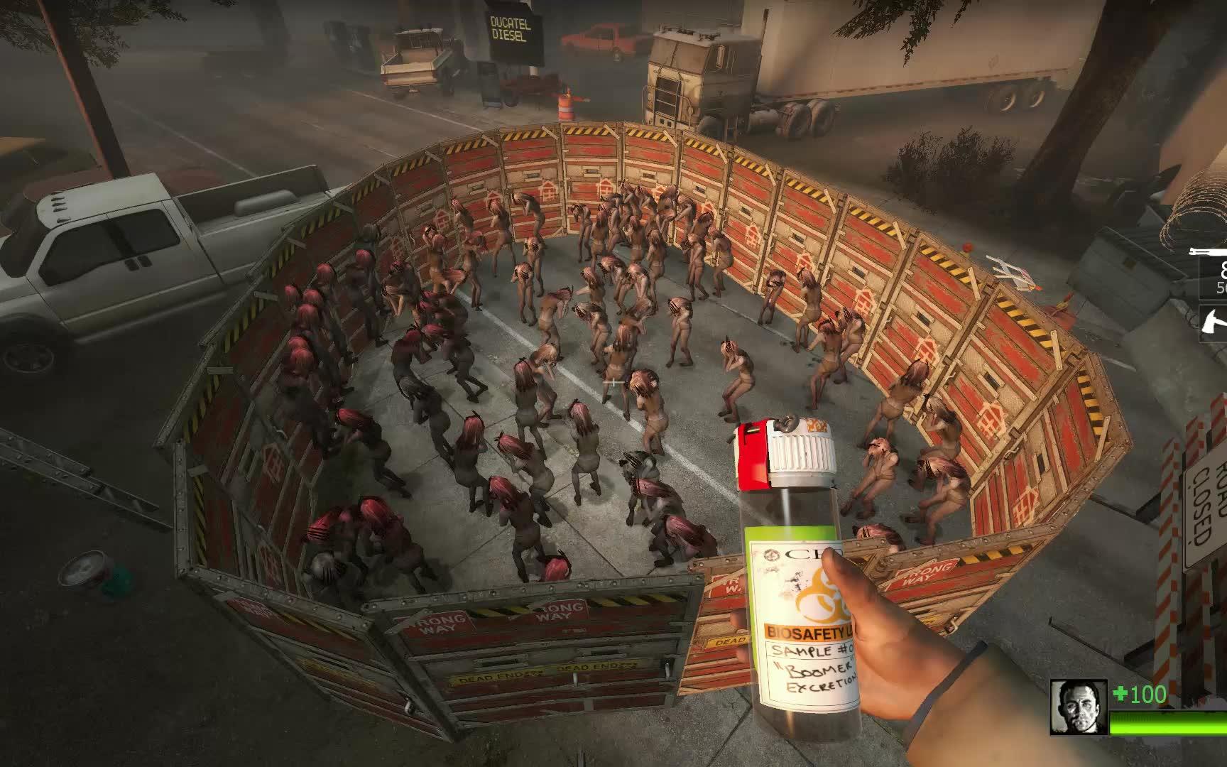 求生之路2用胆汁扔向一大堆witch时的壮观场面60fps