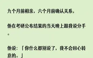 Скачать видео: （全文已完结）九个月前相亲，六个月前确认关系，他在考研公布结果的当天晚上跟我说分手。...