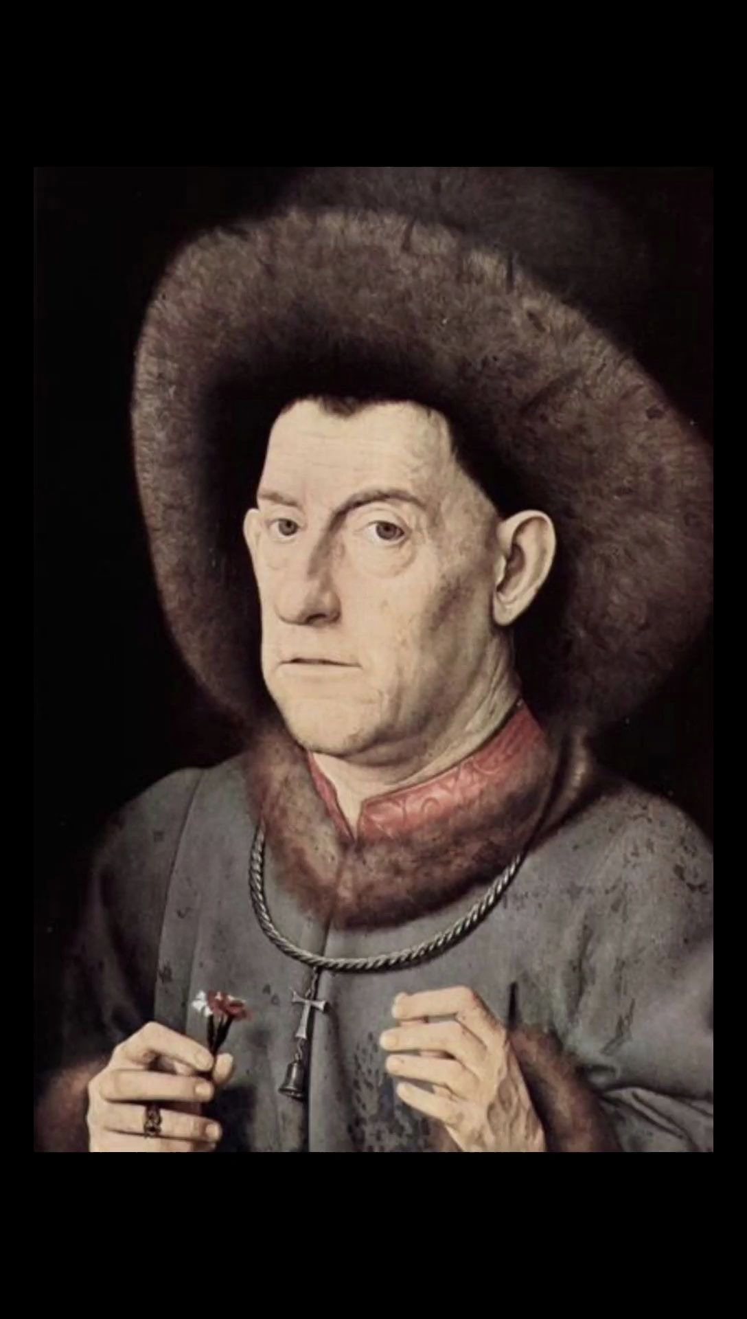 【创意水彩】萌宝版《拿着康乃馨的人》| 范·艾克《拿着康乃馨的人》