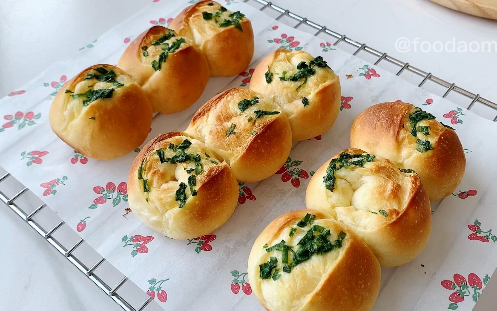 葱香泡泡小面包,无需造型也可爱,松软拉丝,葱香浓郁