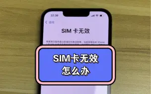 Download Video: SIM卡无效怎么办？