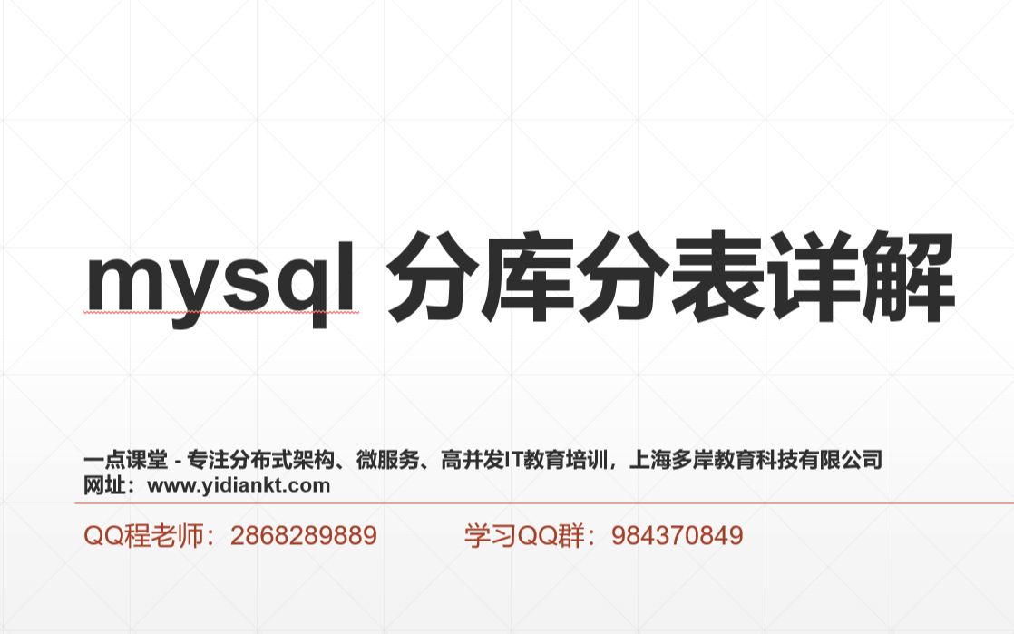 mysql使用mycat中间件实现分库分表一点课堂(多岸学院)哔哩哔哩bilibili