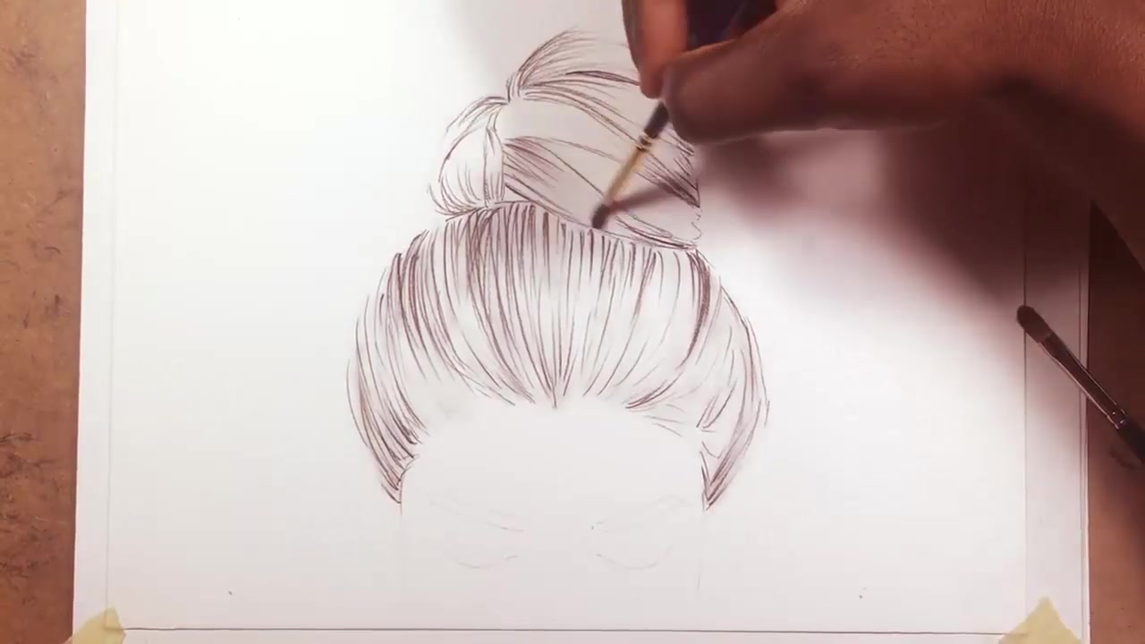 【炭笔手绘】黑人哥哥教你用木炭笔画头发,简单易懂