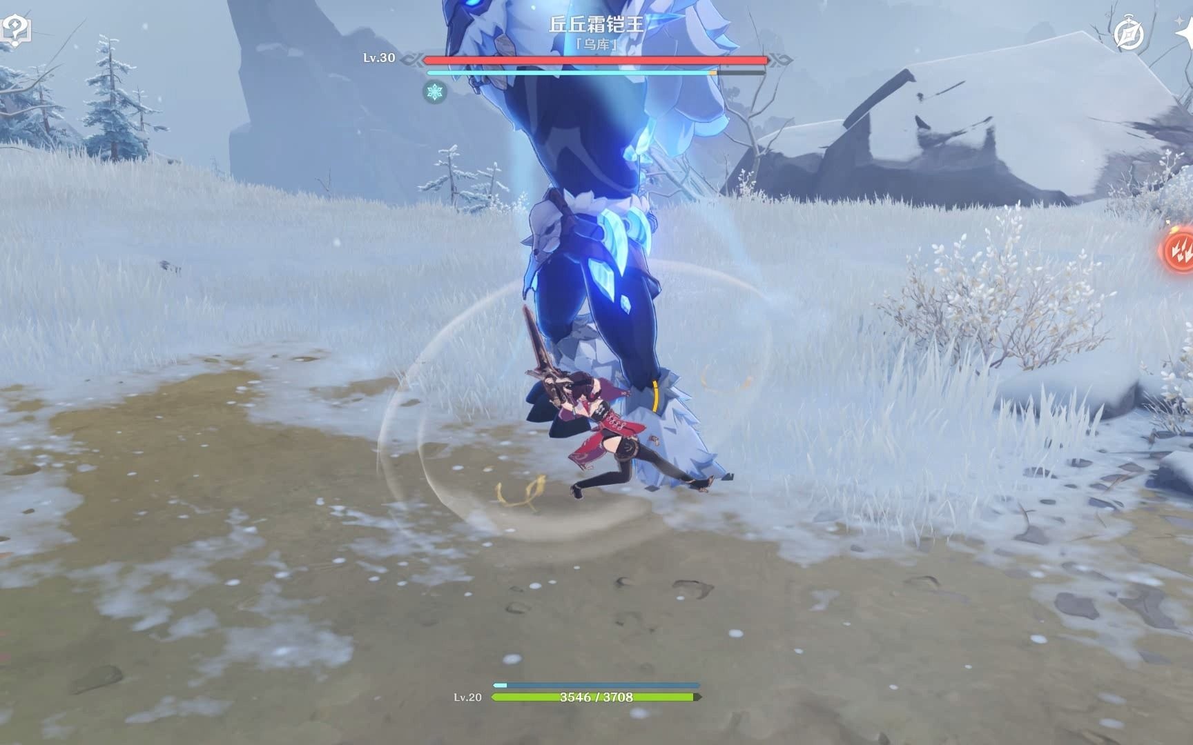 原神龙脊雪山新人噩梦看10级刮痧人刮痧雪山各种精英boss全刮痧教程