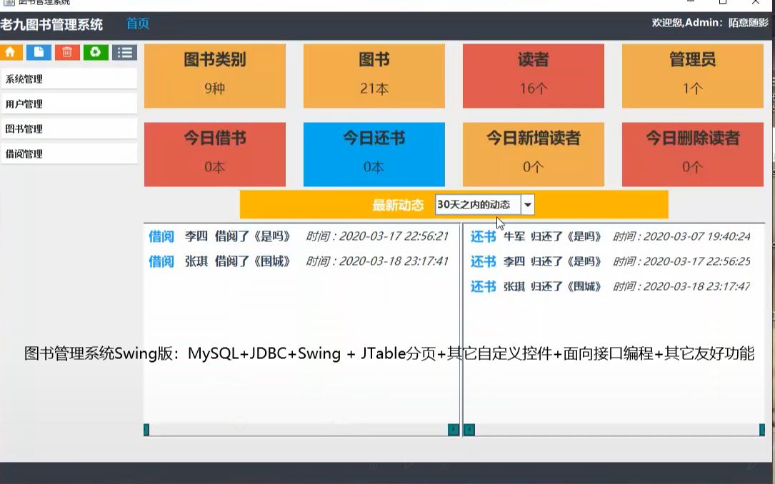 图书管理系统Swing版哔哩哔哩bilibili