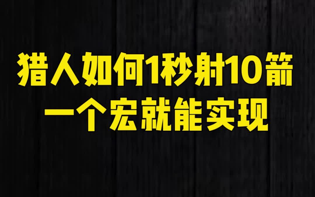 【老雷魔兽】猎人如何1秒射10箭,一个宏就能实现!魔兽世界怀旧服