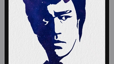 神一样的男人,武与道皆顶峰,用"李小龙"三个字画李小龙