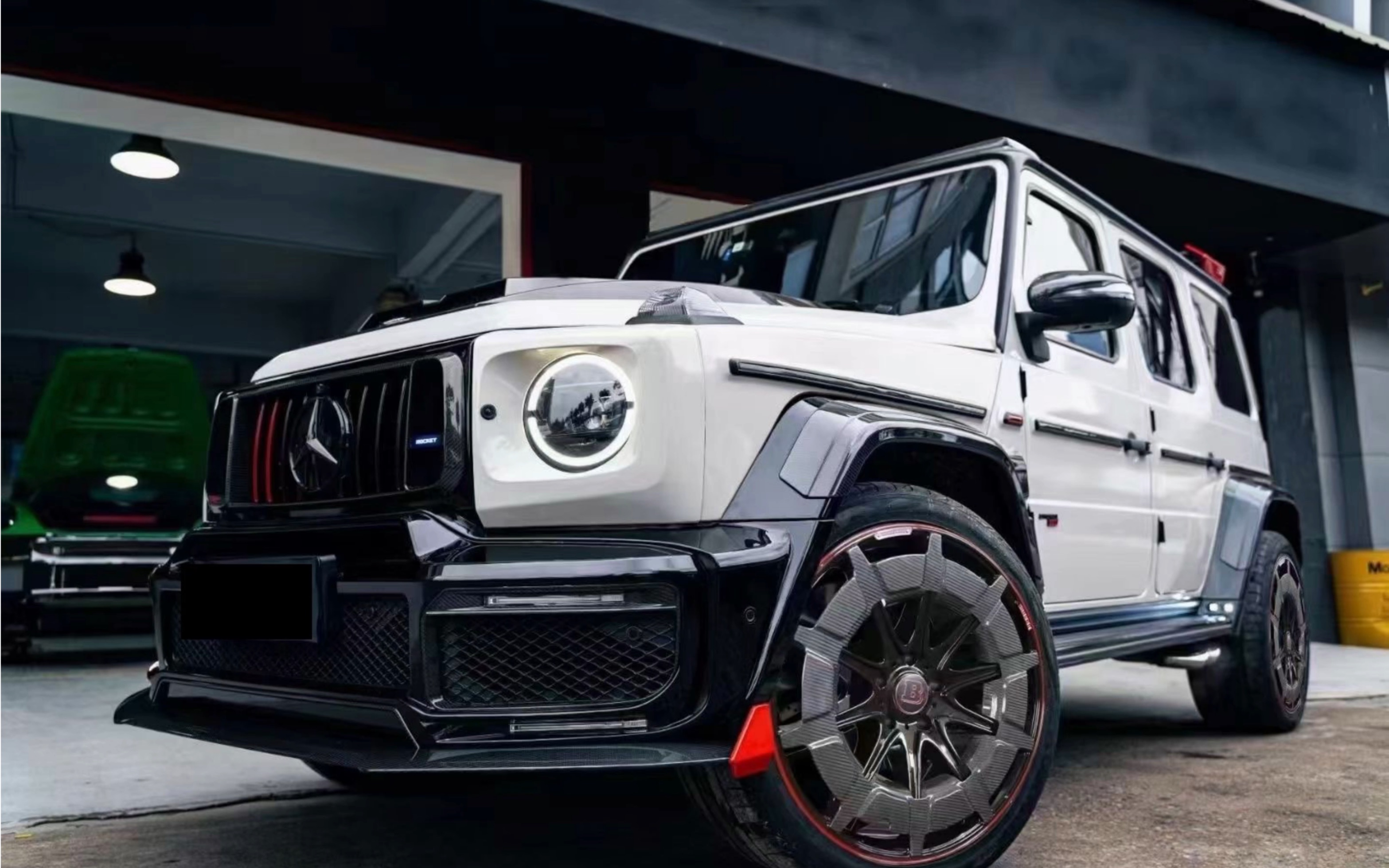 奔驰g级w464升级巴博斯火箭g900/b900包围套件,注塑pp 干碳材质完整版