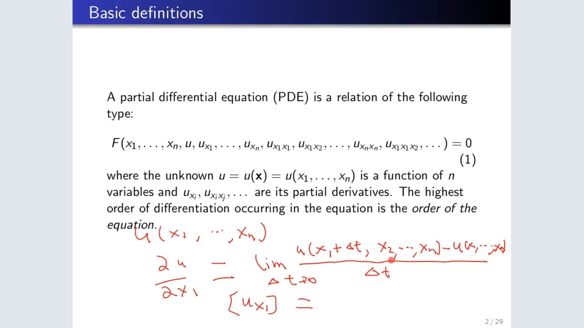 偏微分方程,第一讲(Partial differential equations, 1st Class, MTH210@XJTLU, 2022)哔哩哔哩bilibili