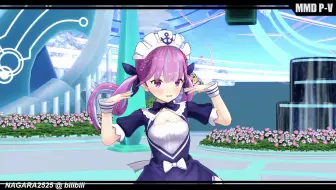 Mmd ワールドイズマイン 初音ミク 湊あくあ 湊 阿库娅 哔哩哔哩 Bilibili